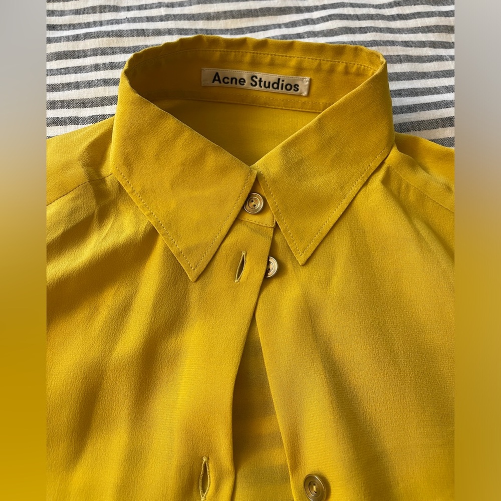 Acne Studios Gold Silk Shirt